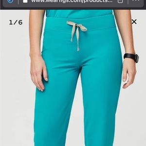 Figs Livingston basic scrub pants turquoise